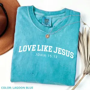 Love like Jesus Shirt, Christian Graphic Tee For Women, Bible Verse Printed T-shirt, Unisex Christian Tshirt, Gift For Jesus Lover, Casual Womenswear