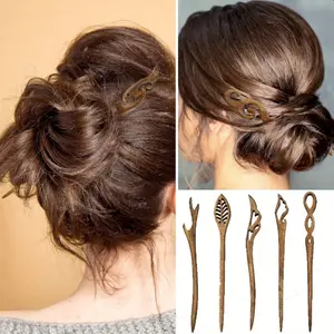 Set of 8 Wooden Hair Sticks, Women's Bun Sticks, Chinese Chopstick Hair Clips, Women's Long Hair, Bun Hair Accessory Maker for Party Party