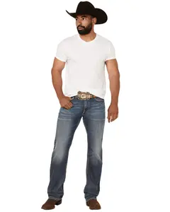 Moonshine Spirit Men's Cantina Wash Decker Slim Straight Stretch Denim Jeans - Mssu24j70-Mdw