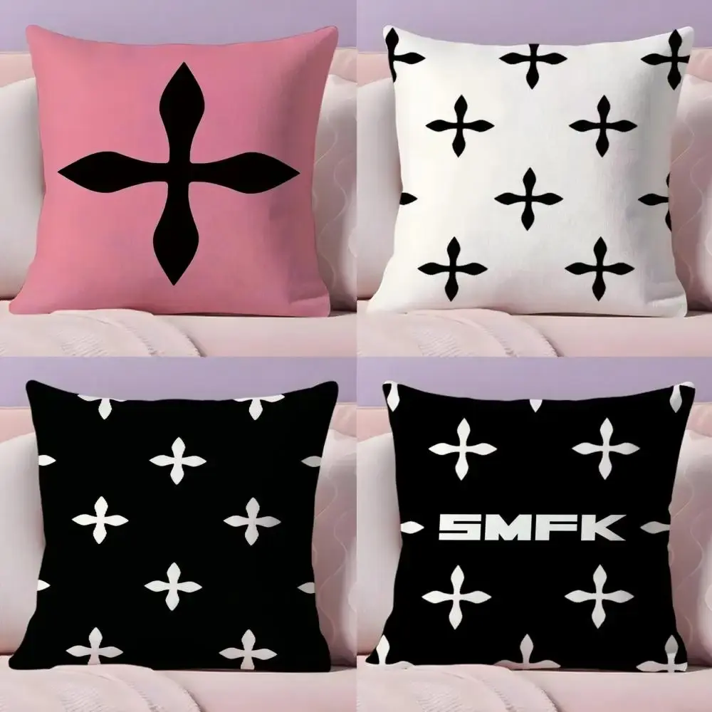 Fashion S-SMFK Cushion Cover Natural Linen Organic Fabric Double-Sided Printing Sofa Home Decor Gift Pillow Cover