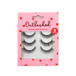 Kara beauty LV3012 OUTLASHED 3D Faux Mink Lashes 3 PAIRS