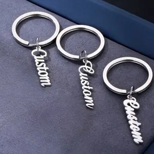 Personalized Names And Logos, Custom Engraved Keychains, Perfect Choice for Couples, Valentine'S Day Gifts, Durable Round Tags, Stylish Key Organizers