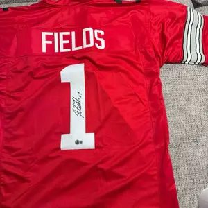 Justin Fields signed autograph custom jersey -Beckett coa -Ohio State University