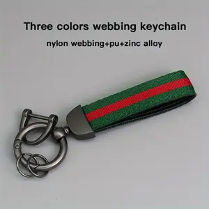 1pc Nylon Webbing Keychain Pendant For Outdoor Climbing, Backpack And Daily Wear