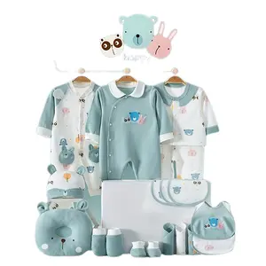 22-Piece Newborn Essentials Gift Set – Premium Baby Starter Kit with Bodysuits, Pants, Bibs, and Mittens – Baby Shower Registry Must-Haves (Suitable for 0-6 Months)