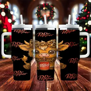 1pc 40oz Dr Pepper,Insulated Tumbler Cup- Heat insulation, leak prevention,with Leak-Proof Lid for Hot/Cold Beverages,  The ideal gift for birthdays and festivals- Suitable for families, gyms, workplaces, outdoor picnics and gatherings.