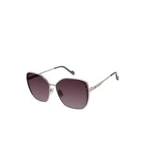 Geometric Cat Eye Sunglasses in Silver