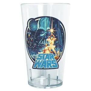 Star Wars Classic Scene Circle Tritan Water Bottle, Durable Kitchenware Drinkware Glasses Alternative, Water Bottles