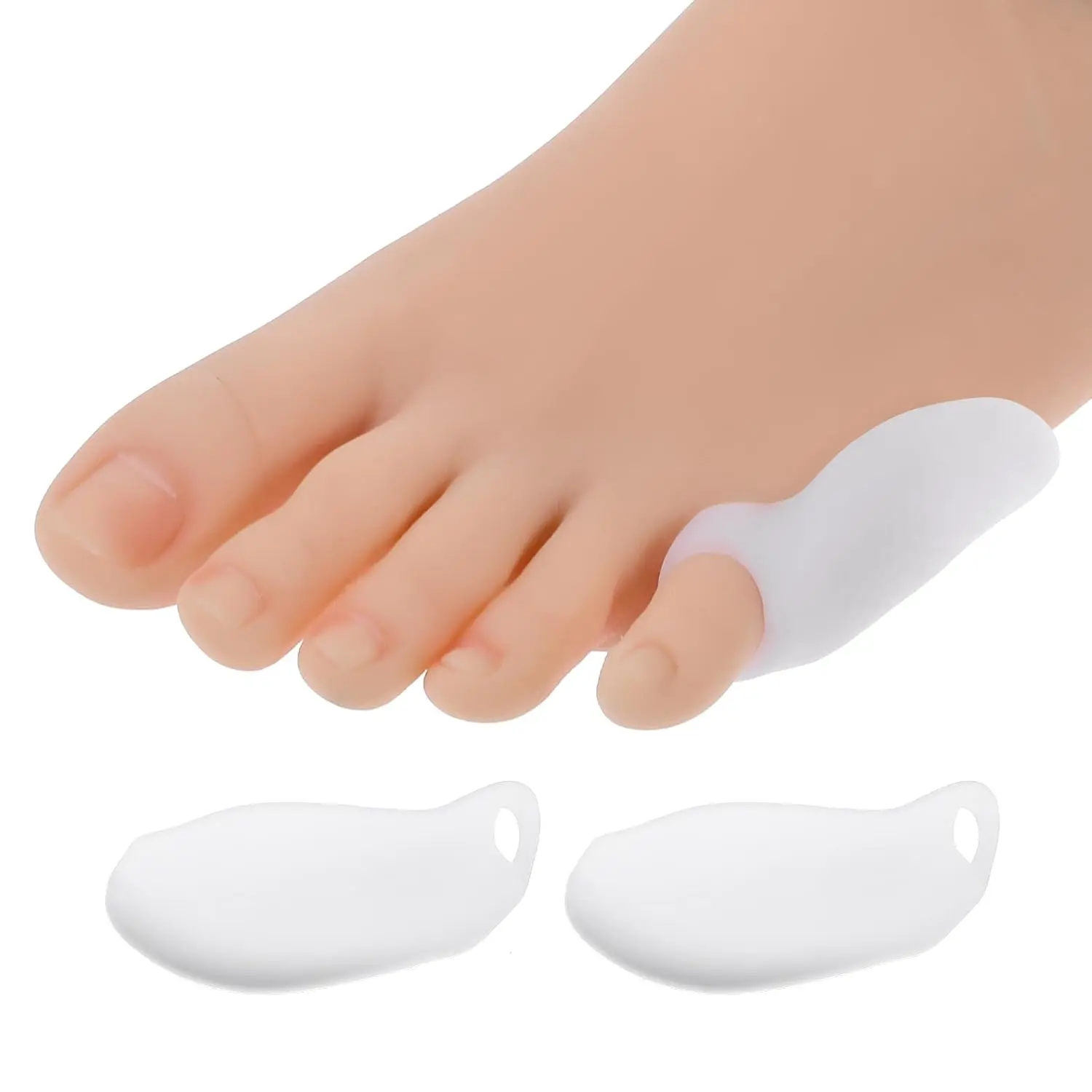 Bunion Pads 8 Pack Soft Gel Bunionette Cushions Pinky Toe Protector Tailors Bunion Corrector for Pain Relief fit Women Men Gel Bunion Shiel for Foot