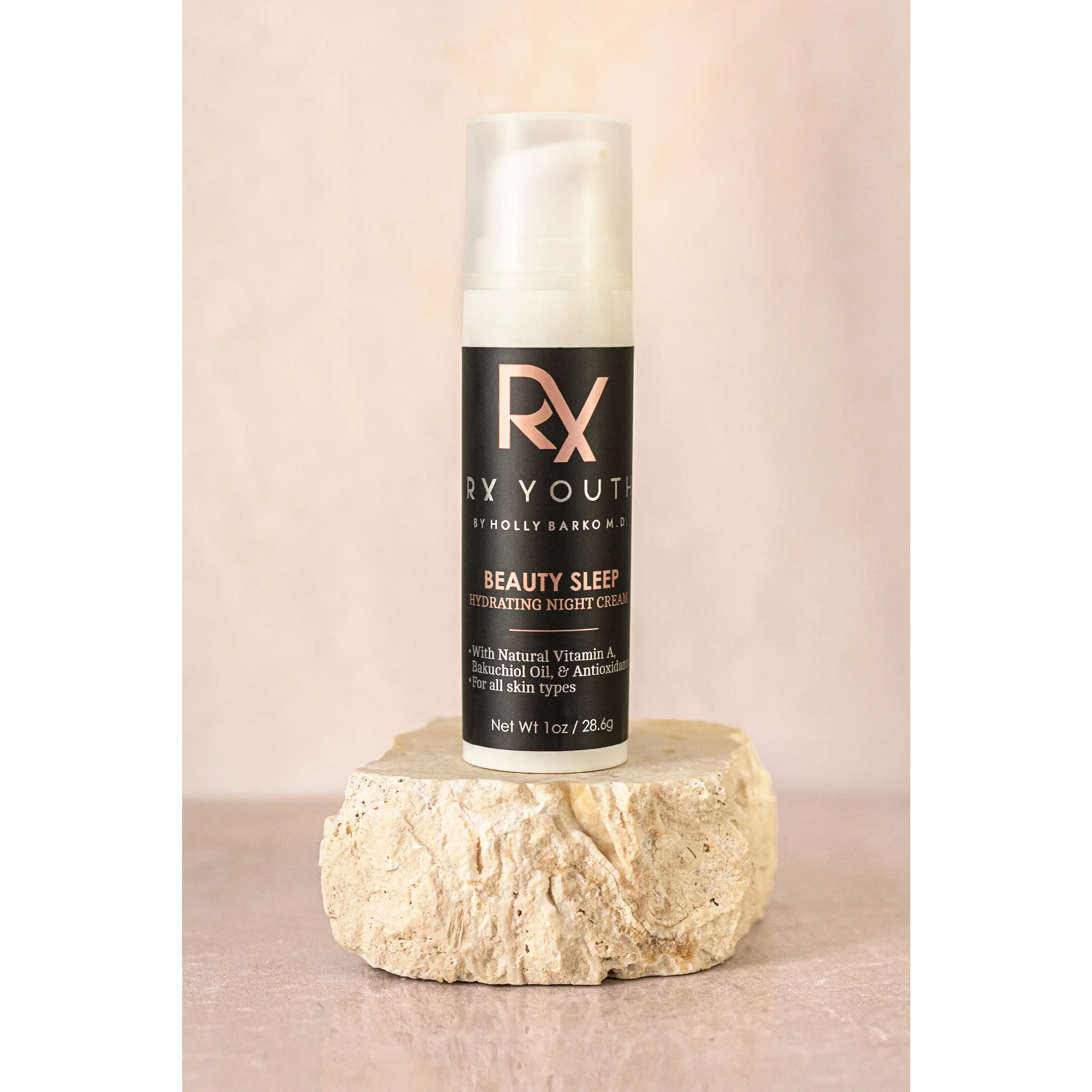 RX YOUTH Beauty Sleep Hydrating Night Cream with Jojoba Oil & Bakuchiol for Nourishing Skin Repair & Smoothing Fine Lines