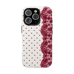 Black Lace Vintage Pattern Phone Case, Compatible with iPhone 17 Pro Max 16-11 Pro Max Plus and Samsung Galaxy S24 S23 S22 S21 S20, Cute Fashion Dual Layer Creative Case, Perfect Gift for Her/Him beautiful, Accessories, Smartphone
