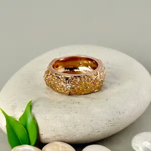 Micro Pave Austrian Crystal Band Ring, Luxury Jewelry/SZ.7