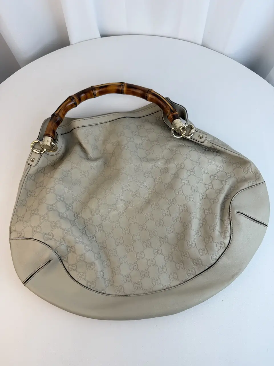 Pre-owned GUCCI calfskin Tote Bags Sukey Medium Guccissima Leather Satchel Bag