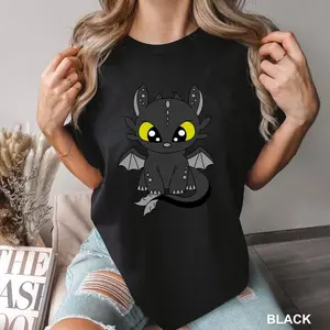 Toothless Dragon Shirt, Comfort Colors, Toothless And Light Fury T-shirt, How To Train Yor Dragon Tee, Universal Dragon Matching Shirt H1Q91