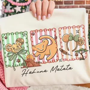 Retro Simba The Lion King Gildan Shirt, Hakuna Matata Quote Tee, Animal Kingdom Matching Tshirt, Birthday Gift Shirts 49YD0