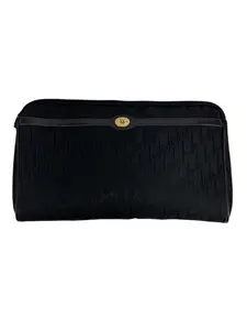 Pre-owned Dior Canvas Clutches & Wristlets Christian Black Trotter Clutch