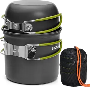 Camping Cookware Set Portable Camping Mess Kit Cooking Set Camping Cooking Set Outdoor with Stove Spoon Fork Cutter for Picnic Hiking Backpacking Travel