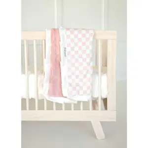 Checkered Blush Blanket