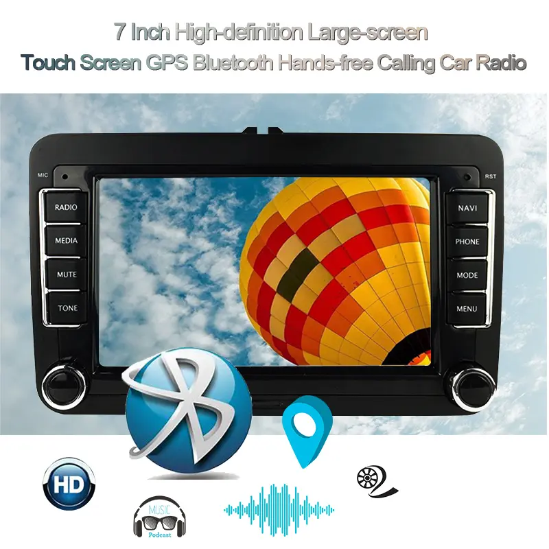 Car Audio MP5 Player GPS Radio 2 Din 7 Inch Car Radio Navigation WIFI Bluetooth Mirror Link Car Multimedia Player Support Music FM Stereo