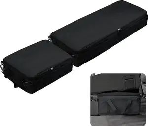 WOMACO Under Seat Storage Truck Tool Box Organizer for Truck, Underseat Storage Bae with Lid for Ford F150 F250 F350 (Black, for Truck Three Seats)