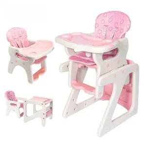 Black Friday3-in-1 Convertible Baby Booster Seat & High Chair - Adjustable Multifunctional Toddler Dining Chair with Removable Tray Table Ergonomic Design Safety Belt & Non-Slip Feet - Bright Pink/Green Easy Assembly Toddler Chair Fun Patterns, Durable Co