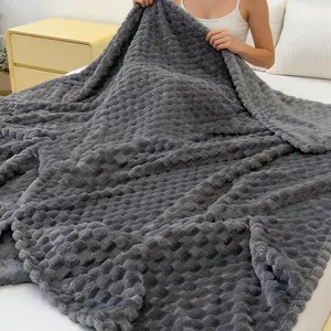 Luxurious Modern Healing Blanket, Soft Fluffy Blanket, Pure Color Elegant Soft Fabric, Warm Plush Autumn Winter Bedding, Anti-Static Moisture-Wicking