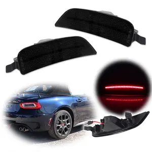 2pcs For 2016 2017 2018 2019 2020 2021 2022 2023 Mazda MX-5 Miata Fiat 124 Spider Smoke Red LED Rear Side Marker lamps Lights,Replace OEM NA1J-51-5H0C, NA1J-51-5J0C