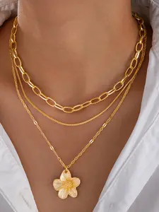 Multi-Layer Faux Pearl Choker Necklace, Starfish Shell Pendant, Elegant Beaded Necklace, Style Jewelry for Women, Trendy Cross-Border