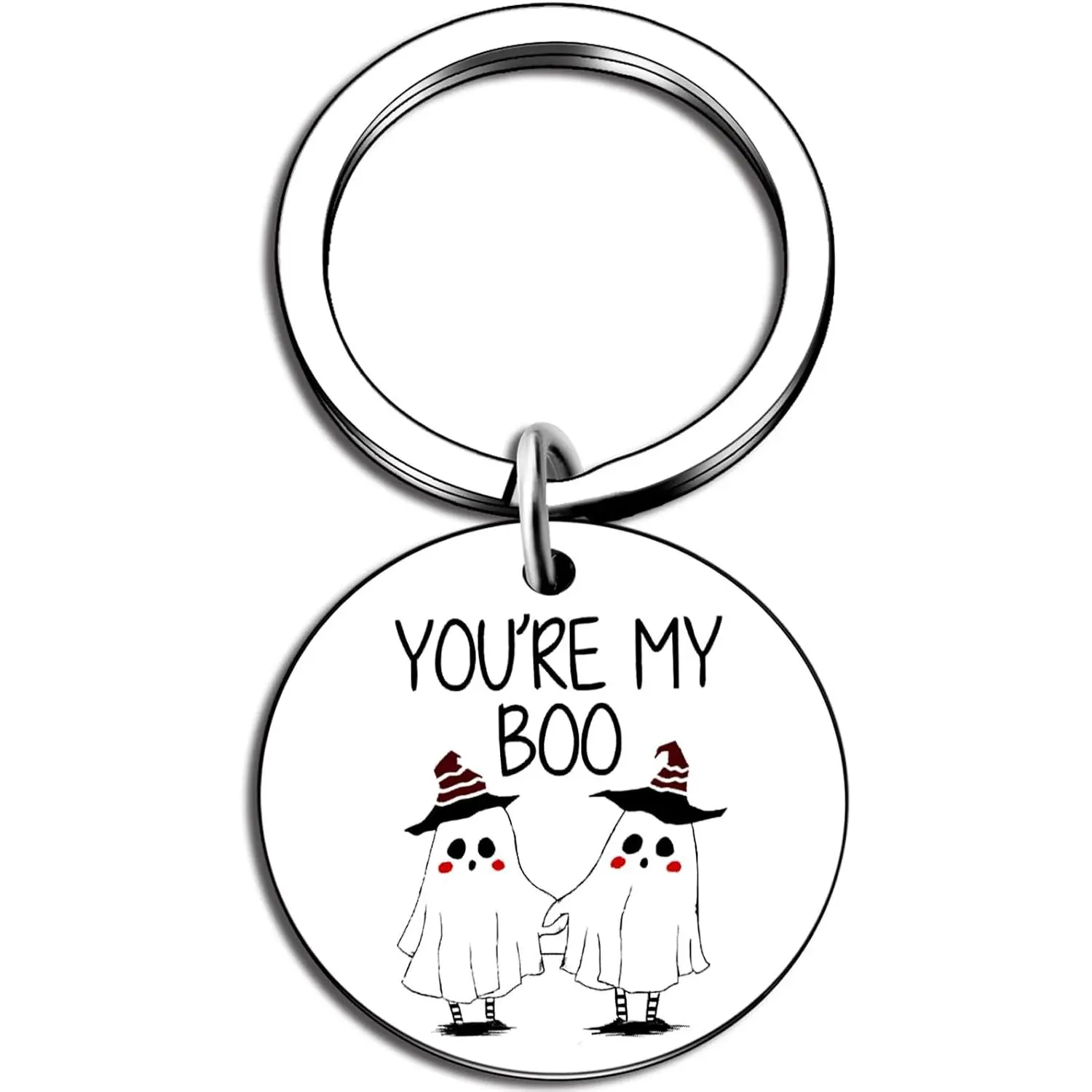 My Boo Basket Stuffers for Women Spooky Ghost Keychain Boo Basket Halloween Gifts For Him Her You'Re My Boo