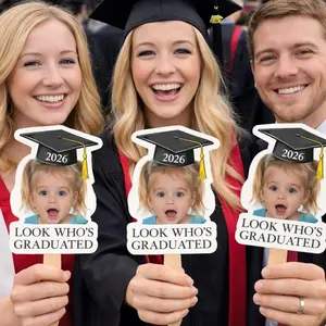Graduation 2026 Big Heads on a Stick, Face on a Stick, Graduation Fan, Class of 2026, Personalized Graduation Fan Handheld,Gift for Graduate