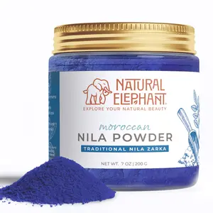 Natural Elephant Nila Powder | Traditional Blue Indigo Moroccan Beauty Ritual (7oz)
