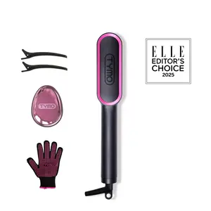 TYMO RING Series - TYMO RING or TYMO RING PLUS or TYMO FLIPRO 2-in-1 Straightener Comb for Frizz-Free Styling, Ionic Titanium Brush, 9 Temp & LED, Multifunctional Brush, Fast Heat, Each Sold Separately; Hair Flat Iron; Plancha de Cabello, Hair Flat Iron