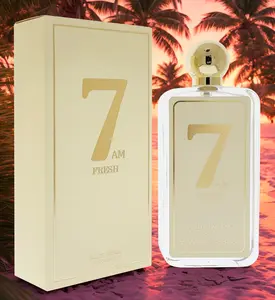 7 AM Fresh Eau de Parfum 100ml - Natural Spray for Women and Men, Elegant Gold Packaging, Ideal for Daily Use