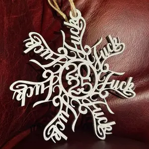 F-Flake 2025 Eff Christmas Festive Holiday Ornament Snowflake