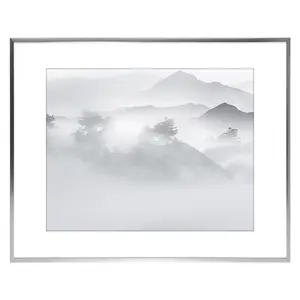 REGALWOVEN Aluminum Picture Frame for Photo and Poster, Decor Photo Frame for Tabletop Display, and Wall Hanging Picture Frames 16x20 Inch Grey