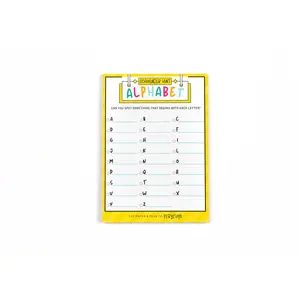 Alphabet Scavenger Hunt Playtime Pads for Pretend Play 5"x7" Notepad with 50 Sheets for Kids' Imagination Made in the USA