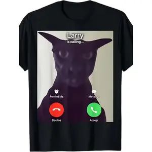 100% Premium Cotton T-shirt Evil Larry Cat T-Shirt