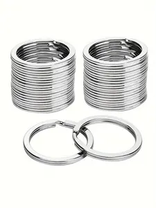 20pcs/ 50pcs Split Key Rings Keyrings, Key Rings Bulk, Flat Keychain Ring Split Key Ring For Home Car Keys Bag Hanging Accessories Keychain Attachment