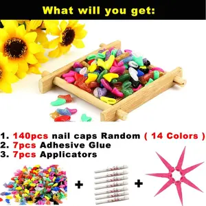 【Summervibes】Soft Cat Claw Covers, Multi-Color Pet Paw Protectors with Glue Applicators for Scratch Prevention