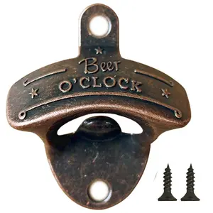 Vintage Wall Mounted Bottle Opener, 1 Piece Metal Bottle Opener, Multifunctional Kitchen Gadget, Bottle Cap Opener