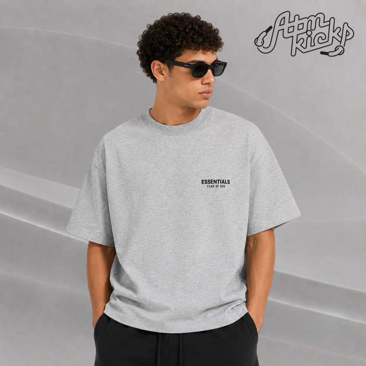 Fear of God Essentials Jersey Crewneck T-Shirt 'Light Heather Grey' Authentic Brand New Fashion Streetwear Hypebeast Limited Gift