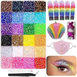 10000 DIY Diamond Embedding Kit, Includes 3mm Mixed Resin Rhinestones, Perfect for DIY Crafts, Clothing, Nail Art, Etc