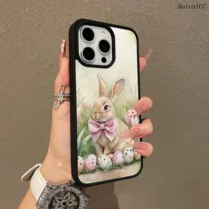Premium Magnetic Case for iPhone11/12/13/14/15/16/promax Easter Bunny with Eggs y2k cased MagSafe Ready, Anti-Fall, Springtok and Ultra-Thin Design | Perfect for Everyday Use