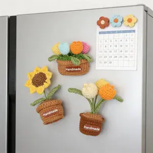 Handmade Knitted Ornament Set, Perfect Home Office Desktop Decor, Ideal Gift for Figurine Enthusiasts, Small Friendship Present