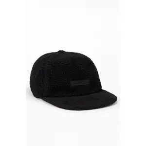 Fear of God ESSENTIALS Men's Jet Black Sherpa Fleece Baseball Hat