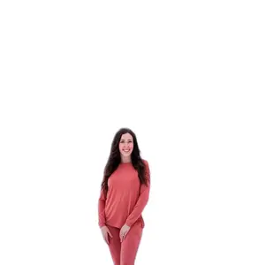 Adult bamboo Loungewear  Pajamas in terra cotta Comfort Soft Fashion Minimalist
