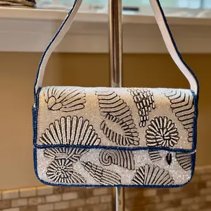 Handmade Beaded Bag - Shells | Artisan Statement Piece