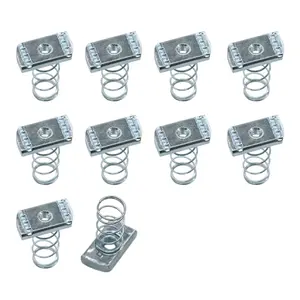 1/4-20 Strut  Nuts, 10 Pack Thickened Standard Spring Nut with Zinc Plated Use On Unistruts