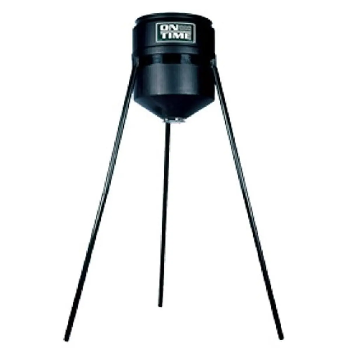 On Time Feeders 71236 Lifetime Farm Animal & Poultry Feeder, 225 lb Capacity, 19x19x35 in, Tripod Stand, Easy Slide-Together Sections, Assembles in Less Than 5 Minutes, Quick Release Lid