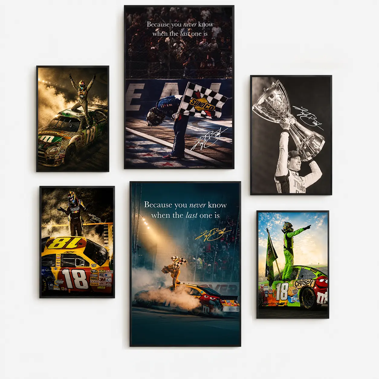 Kyle Busch Nascar Poster Wall Art, Kyle Busch Nascar Legendary Moment Poster, Car Art Decor, Wall Decor Poster For Home Dorm Living Room Bedroom, Perfect Gift For Fans